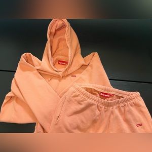 SUPREME Hoodie & Sweat Pant matching SET Dark Peach Size M/L